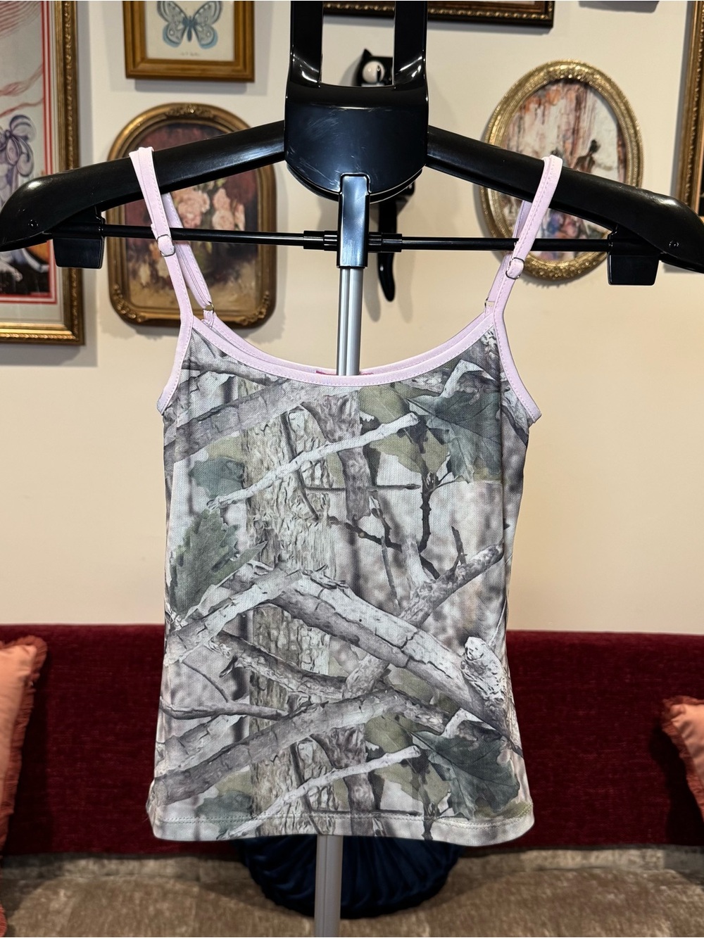 Edikted Camo Print Pink-Trim Tank Camisole